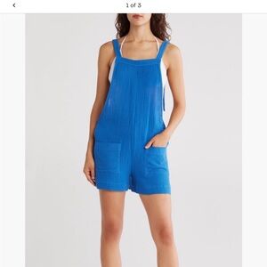 ELAN royal blue NWT’s romper overalls sz medium